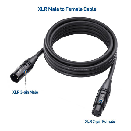 كابلات XLR ذكر إلى أنثى من Cable Matters، كابل ميكروفون XLR بطول 10 أقدام/3 أمتار - كيبل