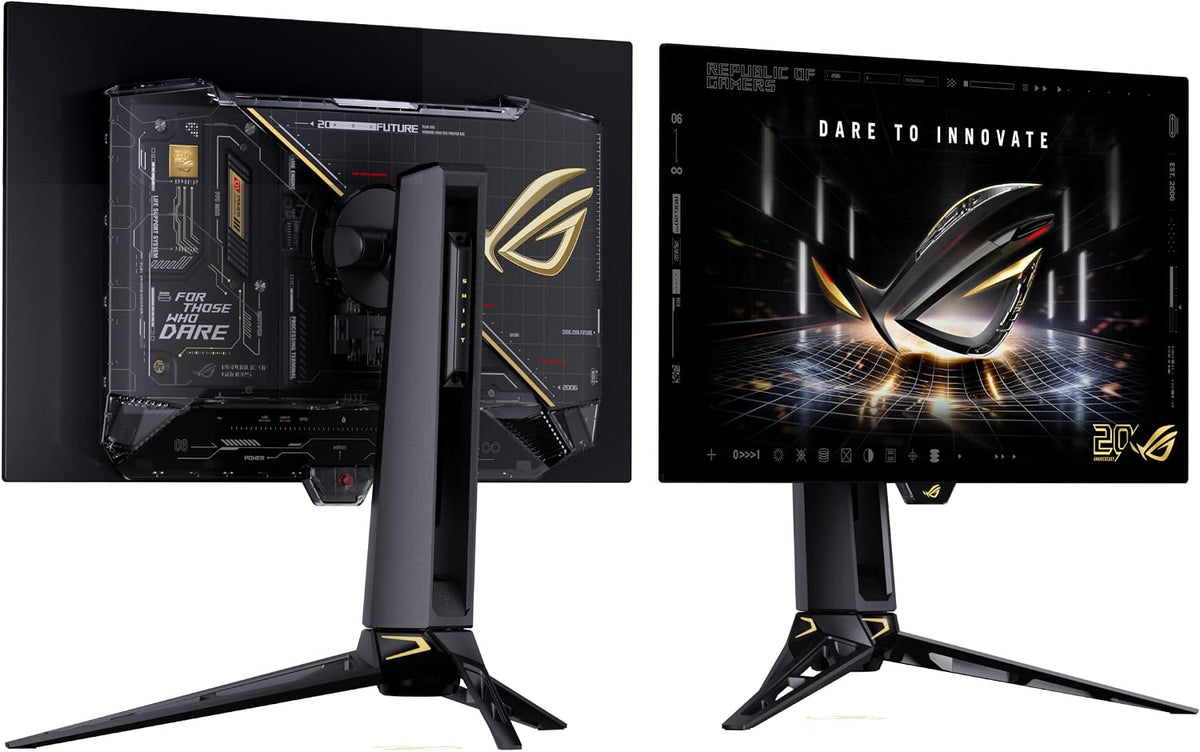 ASUS ROG Swift OLED PG27AQWP-G 27” Dual-Mode Gaming Monitor – 540Hz QHD / 720Hz HD, 0.03ms, G-SYNC Compatible & Custom Heatsink - شاشة قيمنق