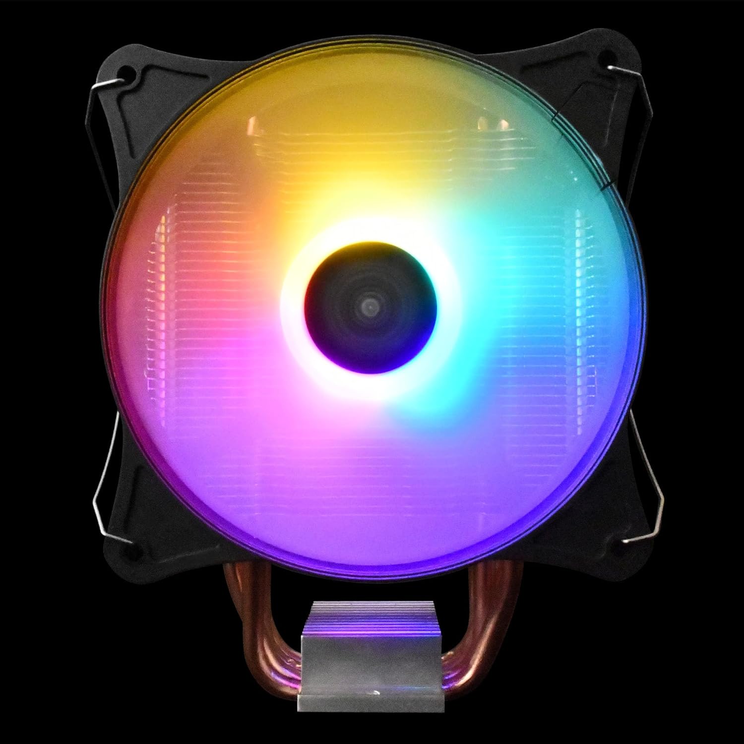 GAMDIAS Boreas E1-410 Lite RGB CPU Air Cooler, Extra-Thick Aluminum Base Plate with 120mm ARGB PWM Fans - مبرد هوائي