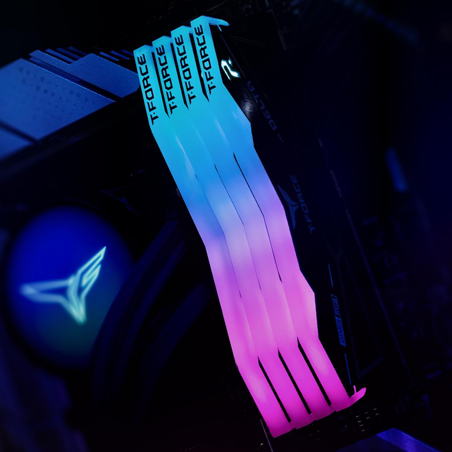 TeamGroup T-Force Delta RGB 32GB (2x 16GB) DDR5 6000 RAM, 38 CAS Latency, Intel XMP 3.0 Chipset, Black - رام