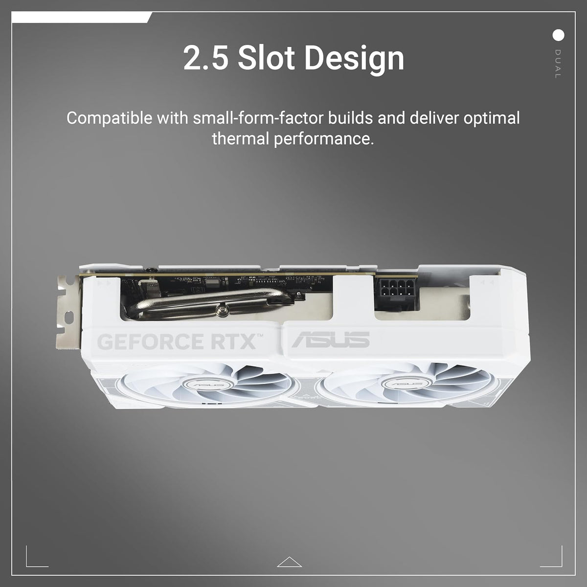 ASUS Dual GeForce RTX 5060 Ti 16GB GDDR7 White OC Edition Graphics Card – PCIe 5.0, Axial-tech Fans & All-White Aesthetic - كرت شاشة أبيض