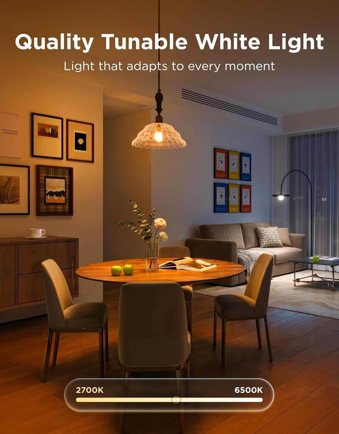 Govee RGBWW Smart LED Bulb E27 1200LM (H6009) – Ultra-Bright 12W Color Changing Light Bulb with Wi-Fi & Voice Control - إضاءة