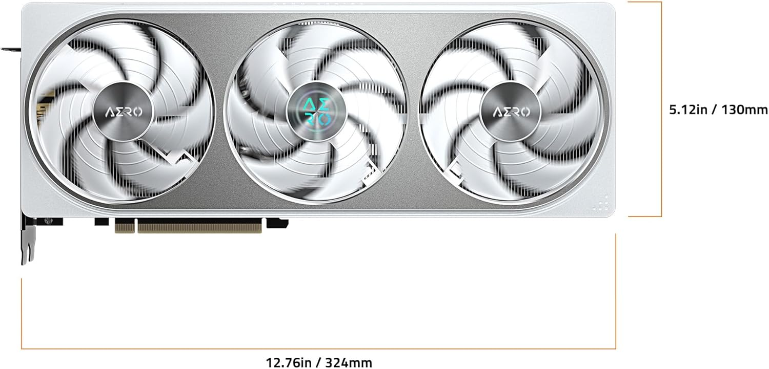 GIGABYTE GeForce RTX 5070 AERO OC 12G Graphics Card, 12GB 192-bit GDDR7, PCIe 5.0 - White - كرت شاشه أبيض