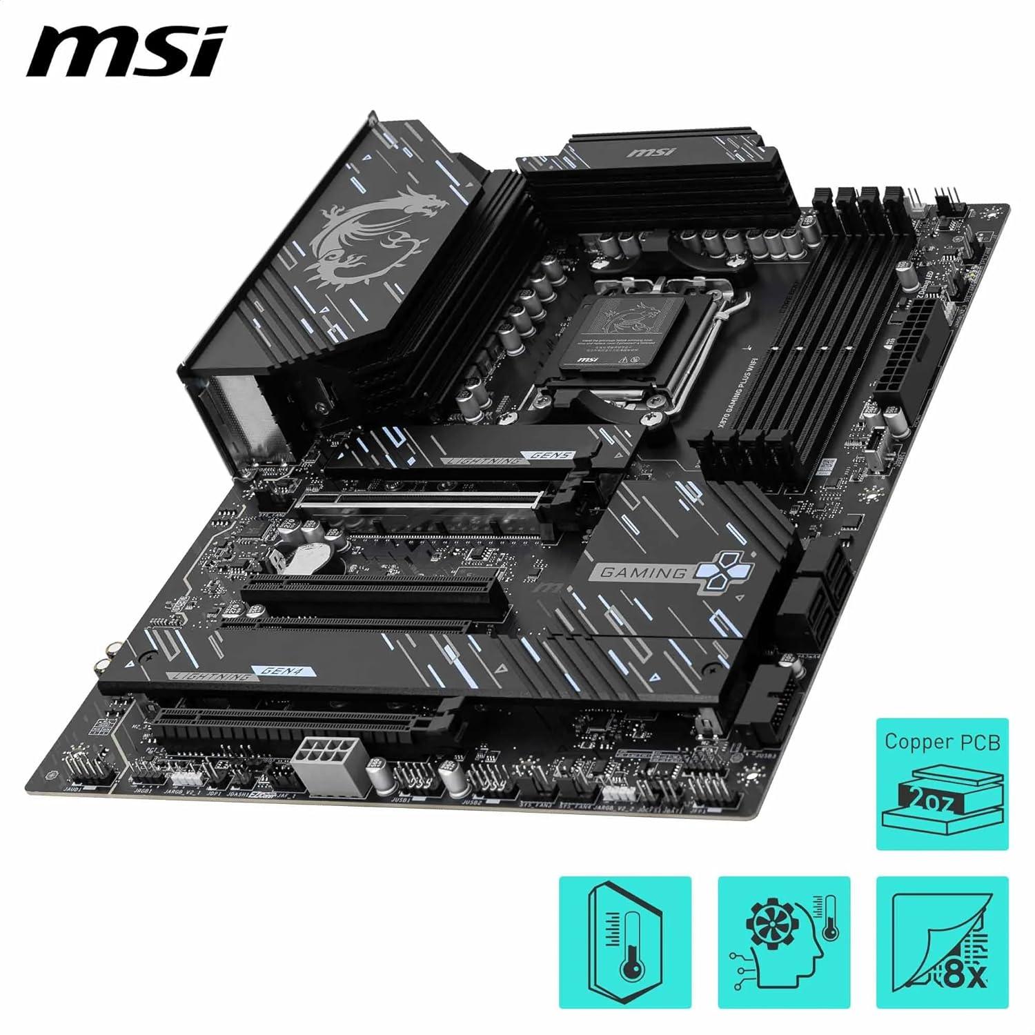 MSI X870 GAMING PLUS WIFI7 DDR5 AM5 AMD ATX Gaming Motherboard - اللوحة الام