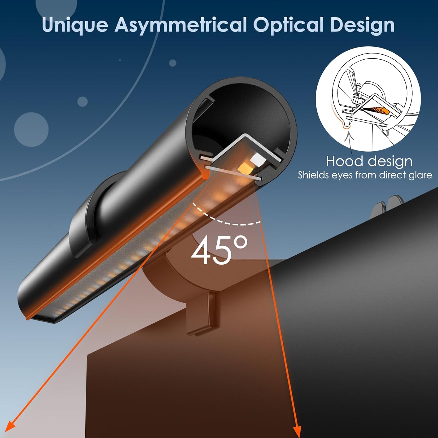 Quntis Computer Monitor Light Bar Dual Light Bar with Remote , Eye-Care, Gray - شريط إضائة للشاشة