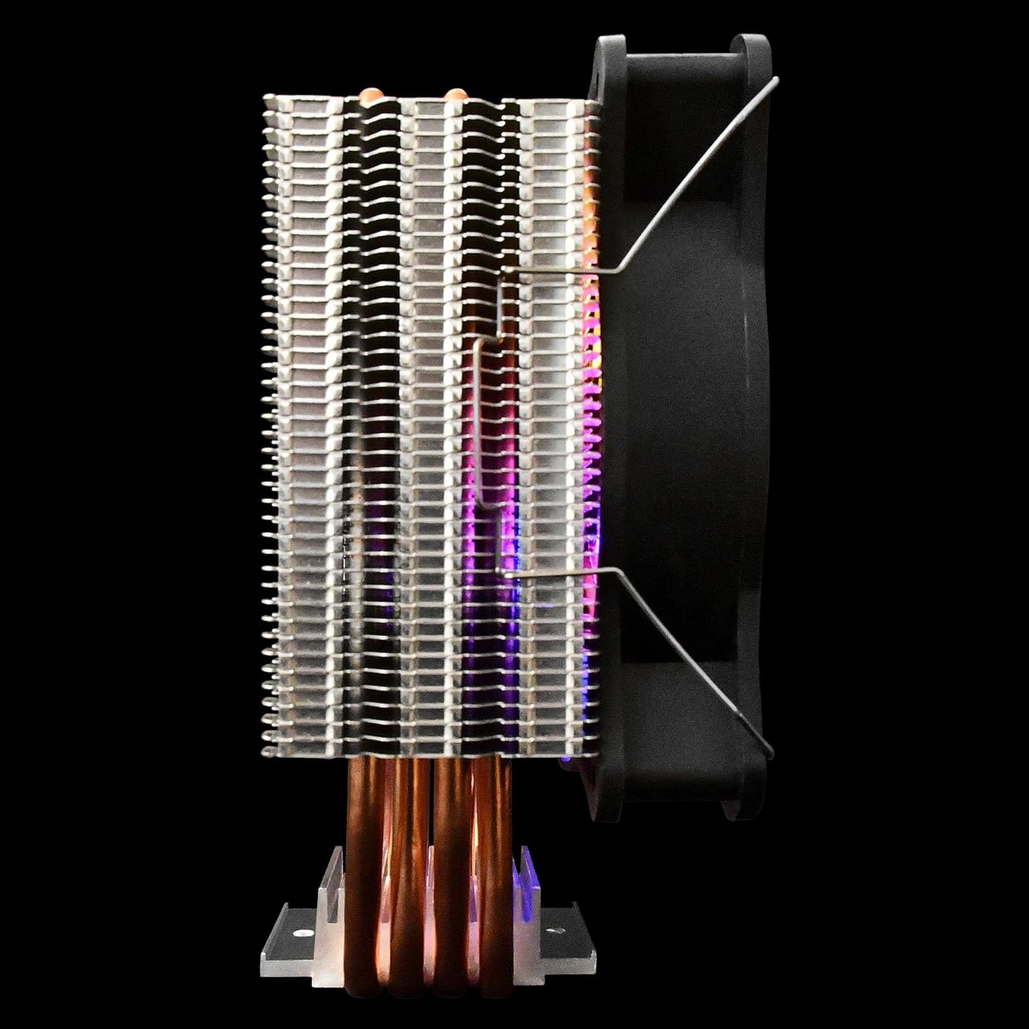 GAMDIAS Boreas E1-410 Lite RGB CPU Air Cooler, Extra-Thick Aluminum Base Plate with 120mm ARGB PWM Fans - مبرد هوائي