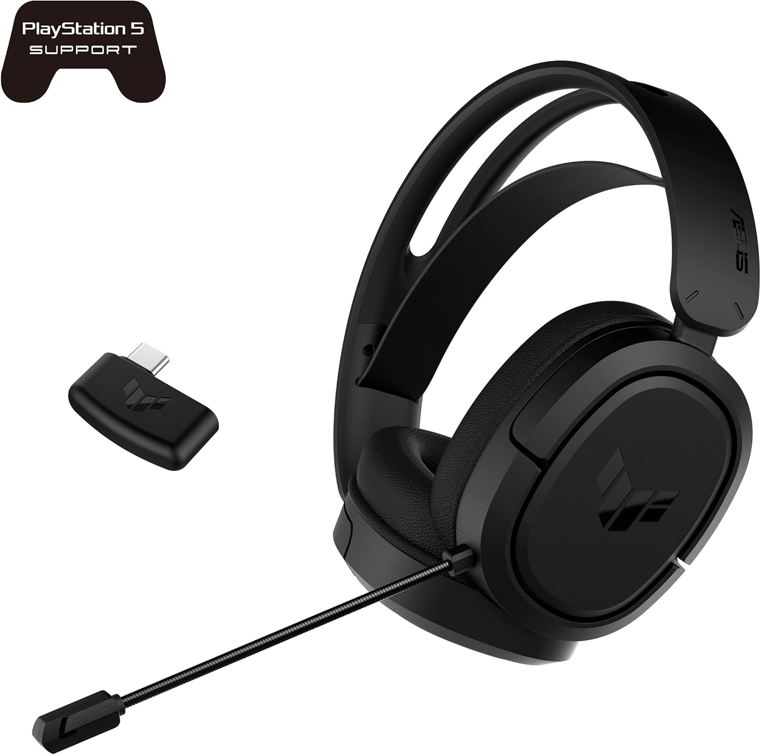 ASUS TUF GAMING H1 Wireless HEADSET 7.1 Surround FEATURES A 2.4 GHZ CONNE For PC, PS5 - سماعات قيمنق احترافية