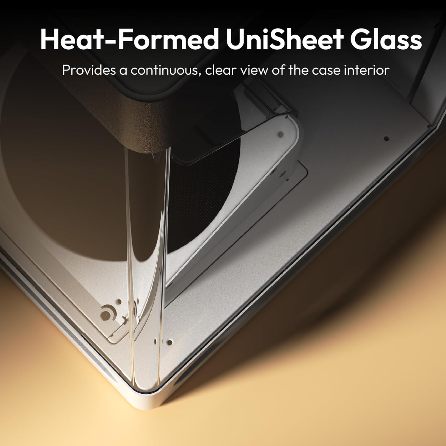 HAVN HS 420 VGPU Dual-Chamber Mid Tower ATX PC Case White | PCIe 5.0 Vertical GPU Kit, 11x 140mm Fan Slots & 2X 420mm Radiator Support, SimpliCable Cable Management, Tempered Glass, PWM Fan Hu - كيس ابيض