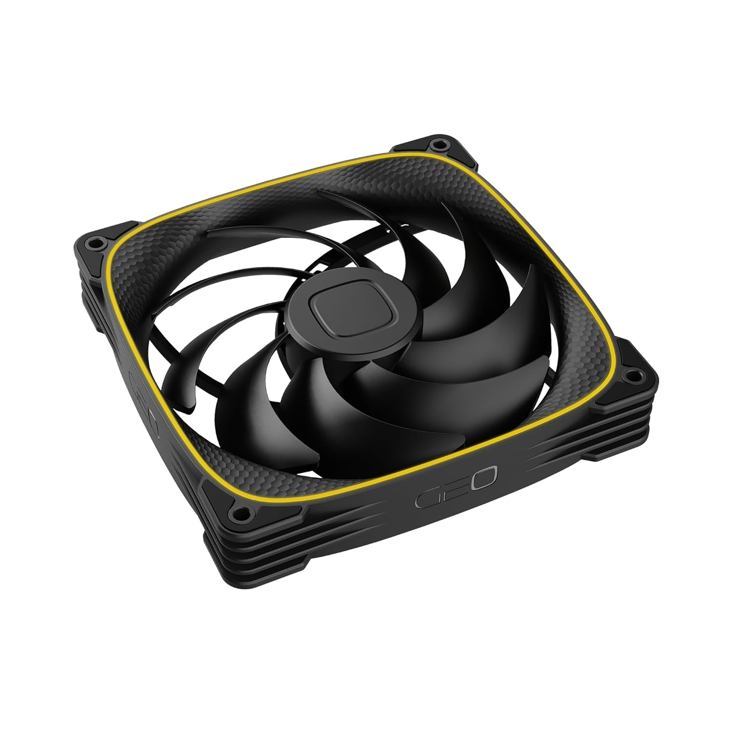 Geometric Future Squama 2503 140mm ARGB PWM Fan 3-Pack - Black - مراوح كيس كبيرة