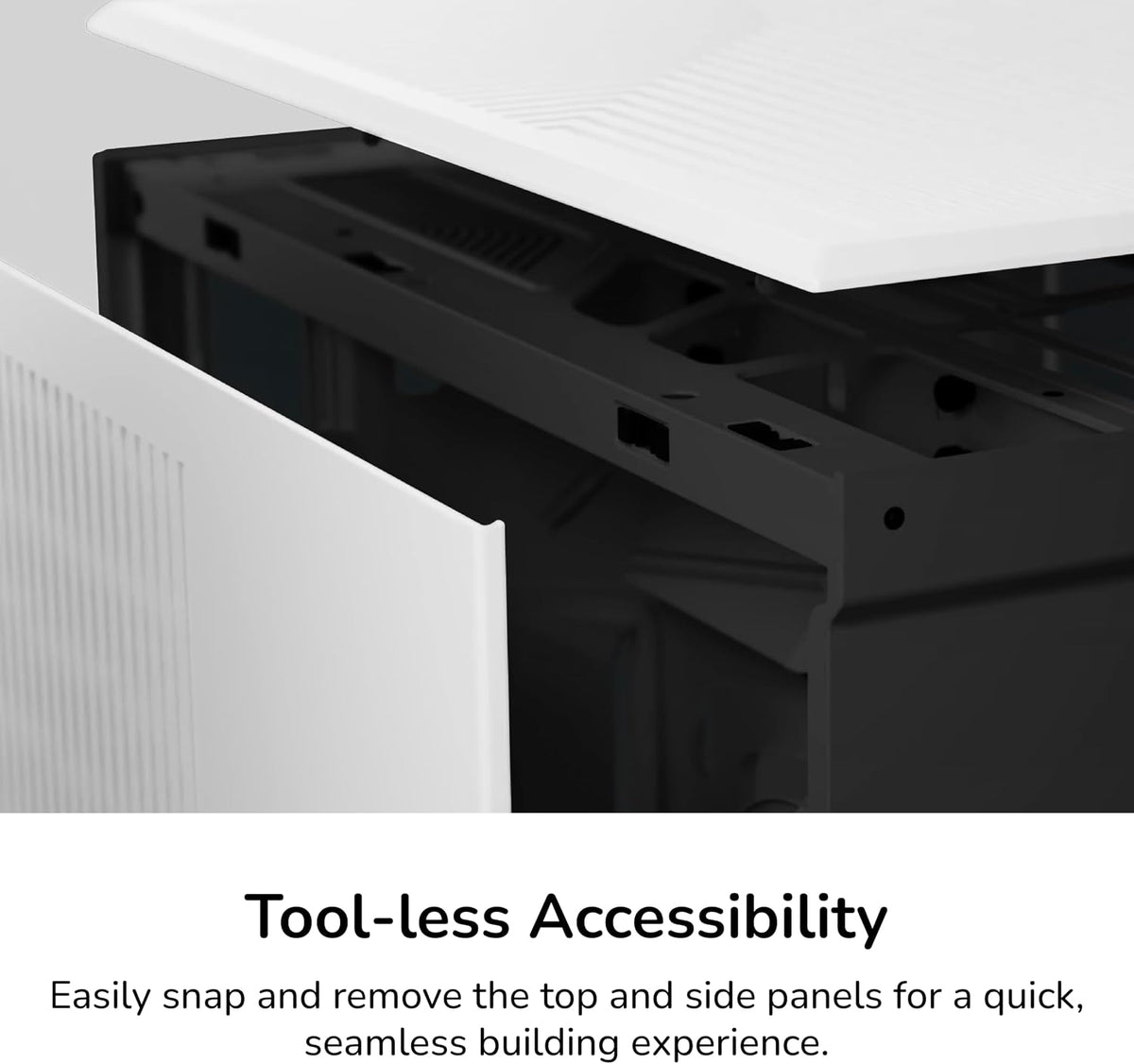 Hyte Y70 Touch Infinite Dual Chamber Mid-Tower ATX Case – Panda White/Black, 14.5