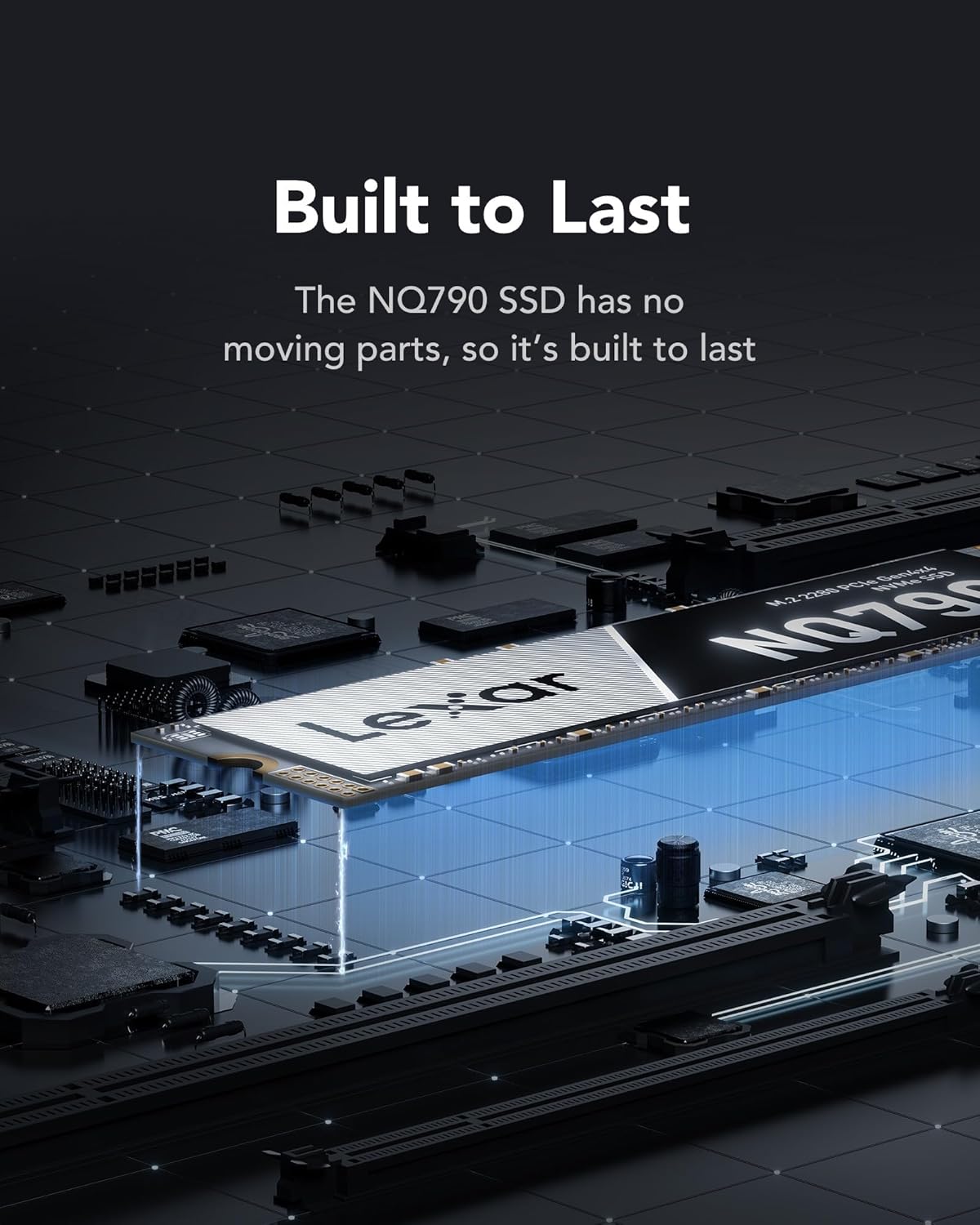 Lexar NQ790 2TB Read up to 7000MB/s Write Speed up to 6000MB/s PCIe 4.0 SSD M.2 2280 PCIe Gen4x4 NVMe - تخزين سريع