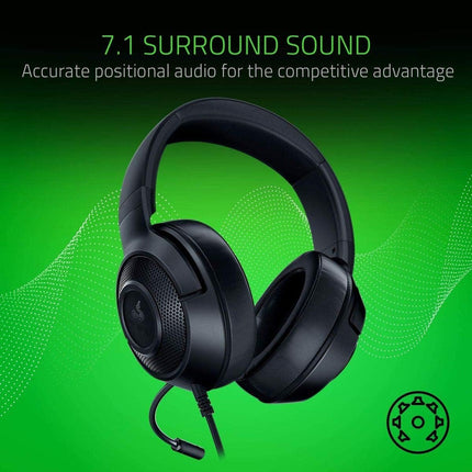 سماعة الألعاب Razer Kraken X Lite خفيفة الوزن لأجهزة الكمبيوتر، PS4، PS5، Switch، Xbox One، Xbox Series - سماعات ممتازة 