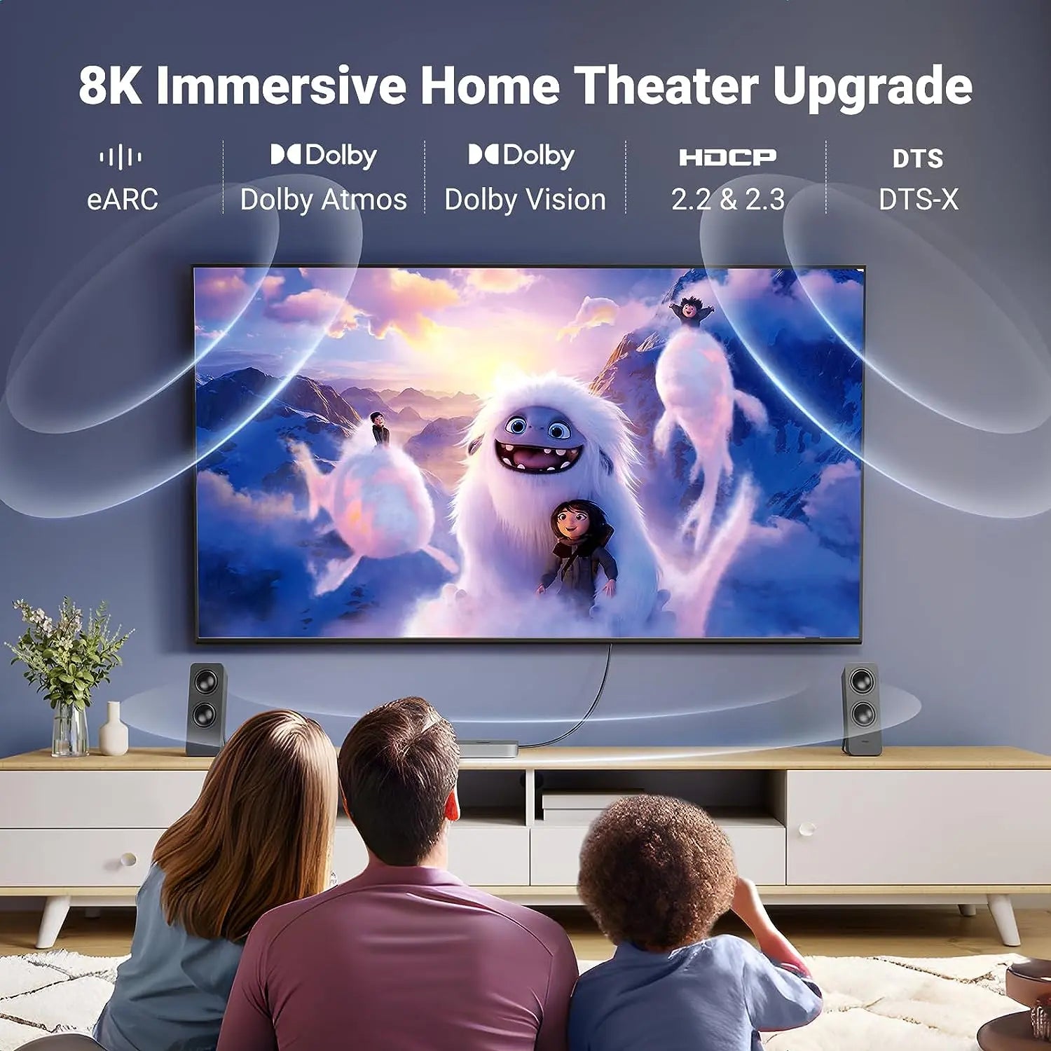 UGREEN 8K HDMI 2.1 Cable Ultra HD 1M , 8K@60Hz 4K@120Hz High Speed 48Gbps - كيبل