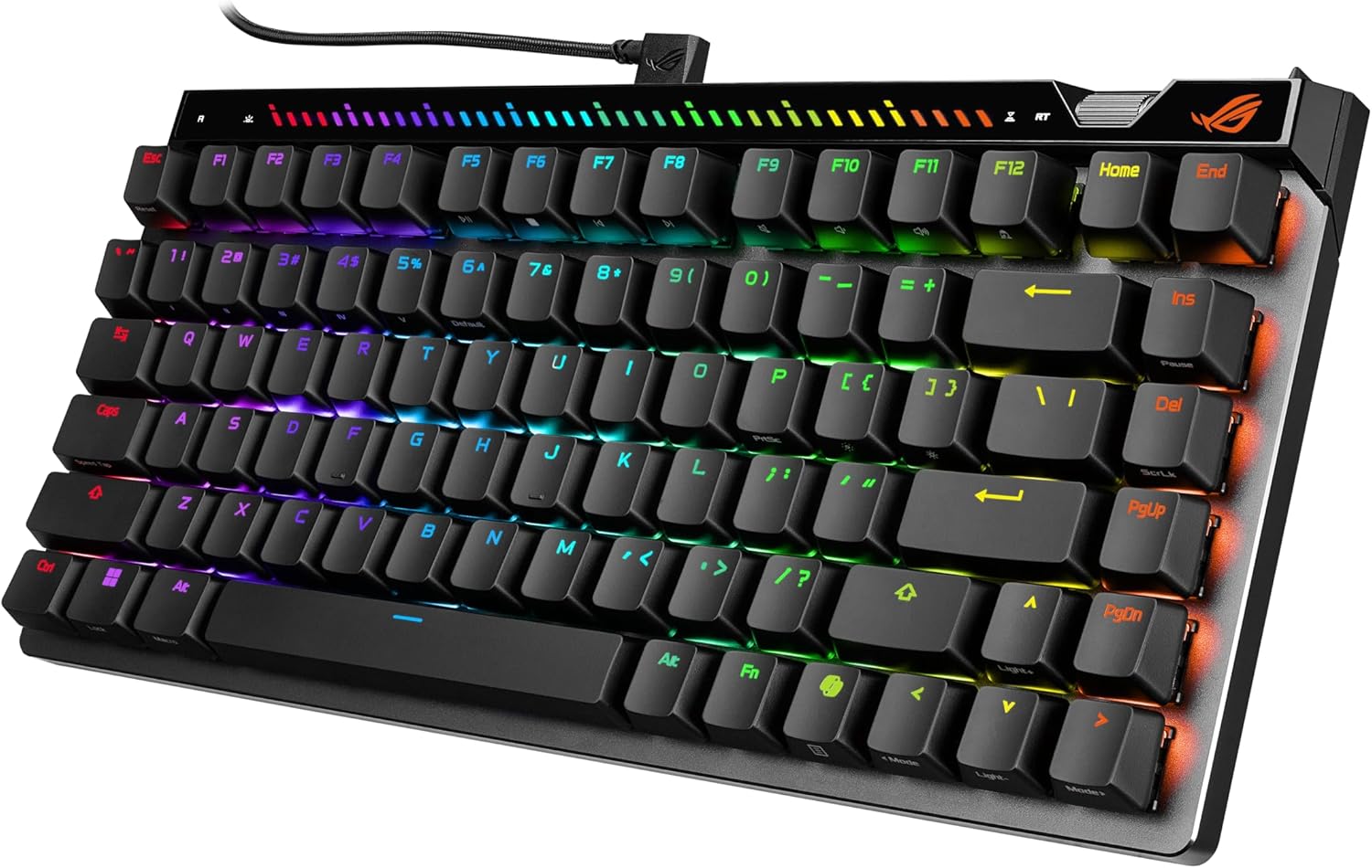 ROG Falchion Ace 75 HE Gaming Keyboard, Magnetic Switch, Hot-Swappable, English-Arabic Layout Black - كيبورد اسوس مغناطيسي