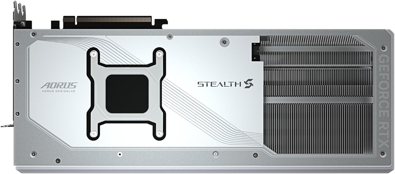 Gigabyte AORUS GeForce RTX 5090 STEALTH ICE Graphics Card, 32GB GDDR7 512-Bit Memory, 2655 MHz Core Clock, 21760 CUDA Cores, 28 Gbps Memory Clock, PCI-Express 5.0, White - كرت شاشة