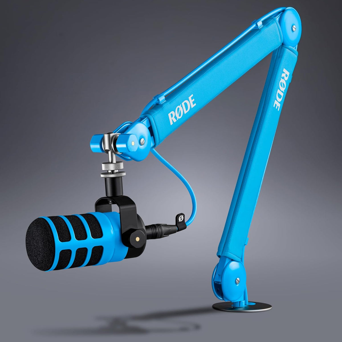 RØDE PSA1+ Blue Professional Studio Boom Arm (Silent Parallelogram Springs, Integrated Cable Management, 360° Rotation) Blue - ستاند رود للمايك أزرق