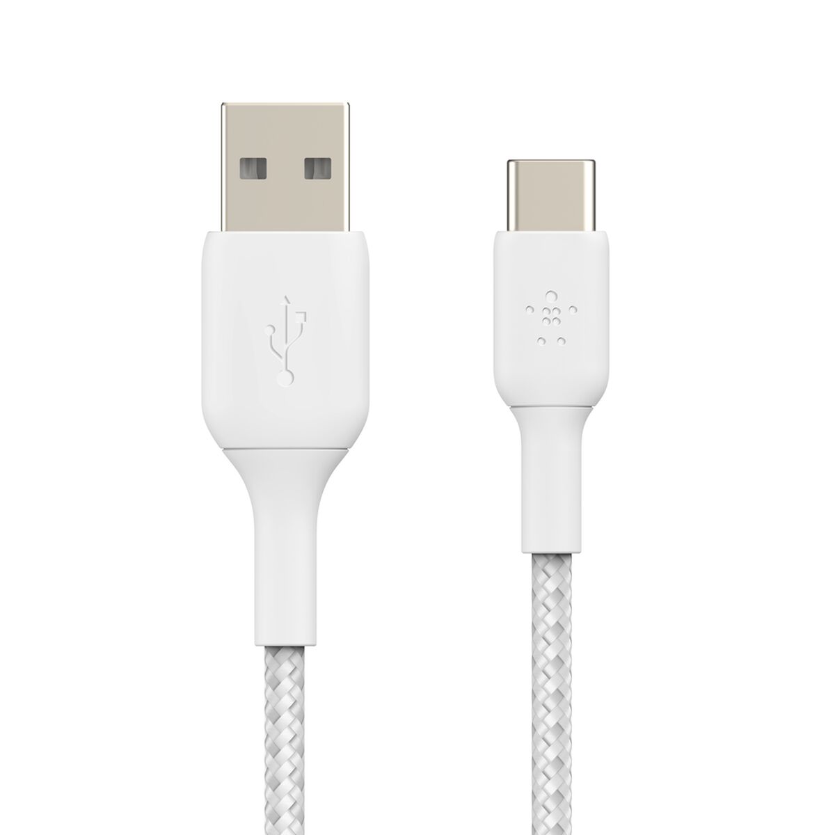 Belkin BoostCharge Braided USB-C to USB-A Charging & Sync Cable 2m, 15W, USB-IF, White