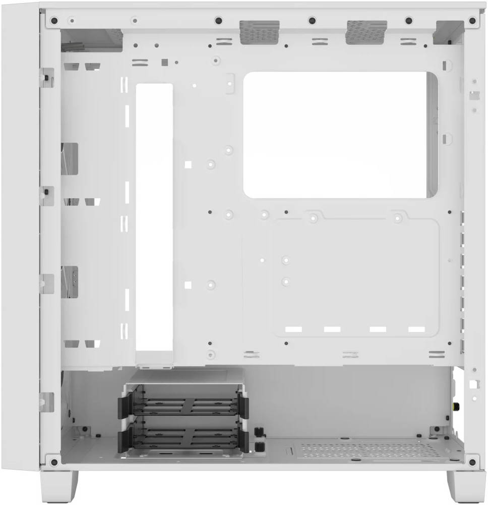 Corsair 3000D RGB AIRFLOW Tempered Glass Gaming Case (3x AR120 Fans Included) White - كيس أبيض