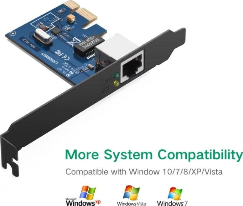 UGreen Gigabit 10/100/1000 Mbps PCI Express Network Adapter - كرت نت