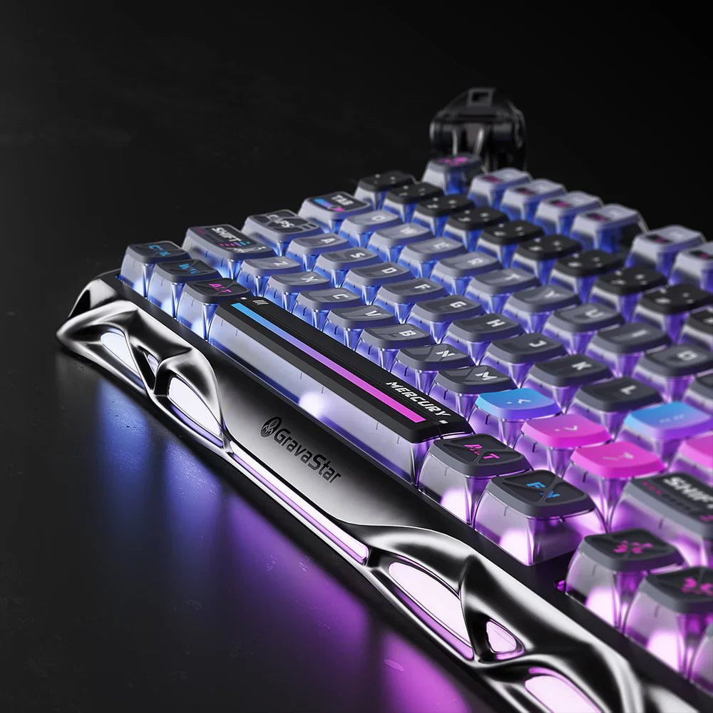 GRAVASTAR MERCURY K1 Pro 75% Wireless Mechanical Gaming Keyboard – Cyberpunk Edition -