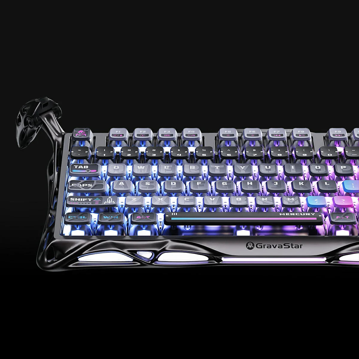 GRAVASTAR MERCURY K1 Pro 75% Wireless Mechanical Gaming Keyboard – Cyberpunk Edition -