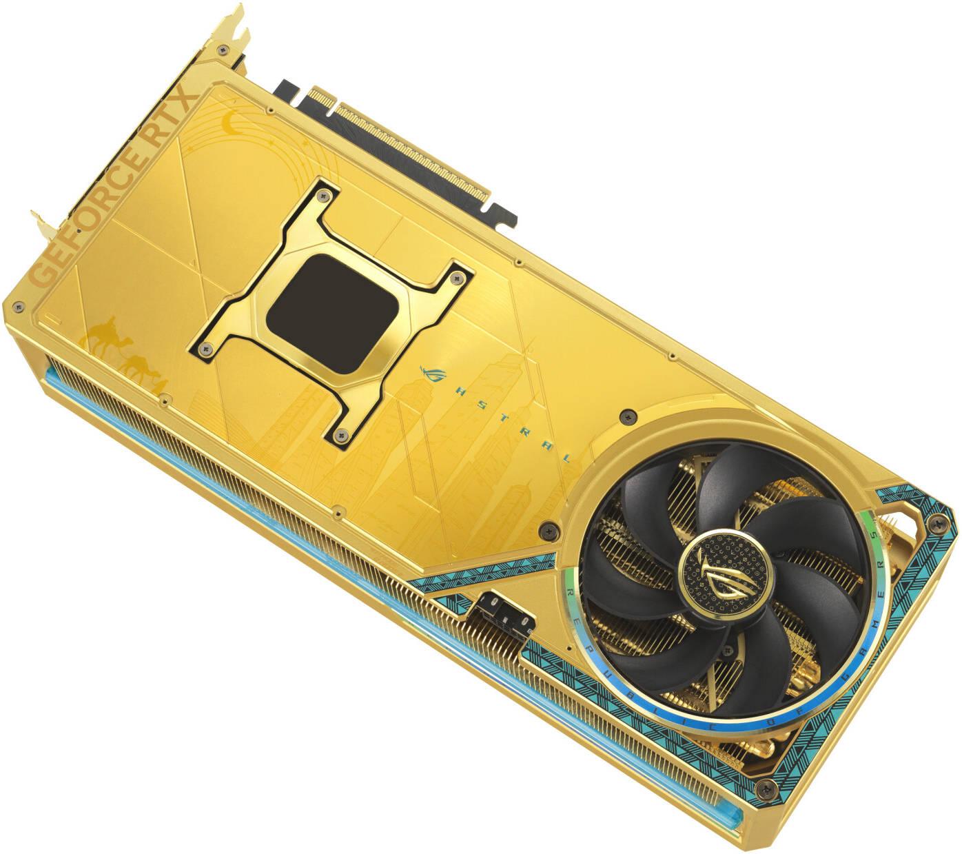 Asus ROG Astral Dhahab Edition GeForce RTX 5090 32GB OC GDDR7 Graphics Card - Dhahab Edition -6.5G GOLD -   كرت الشاشة مطلى بل ذهب