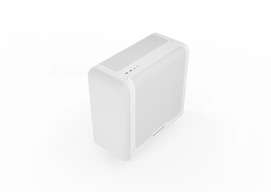 HYTE X50 Air ATX Mid-Tower High-Airflow PC Gaming Case Snow White, Full-Coverage Micro-Mesh Design - كيس أبيض