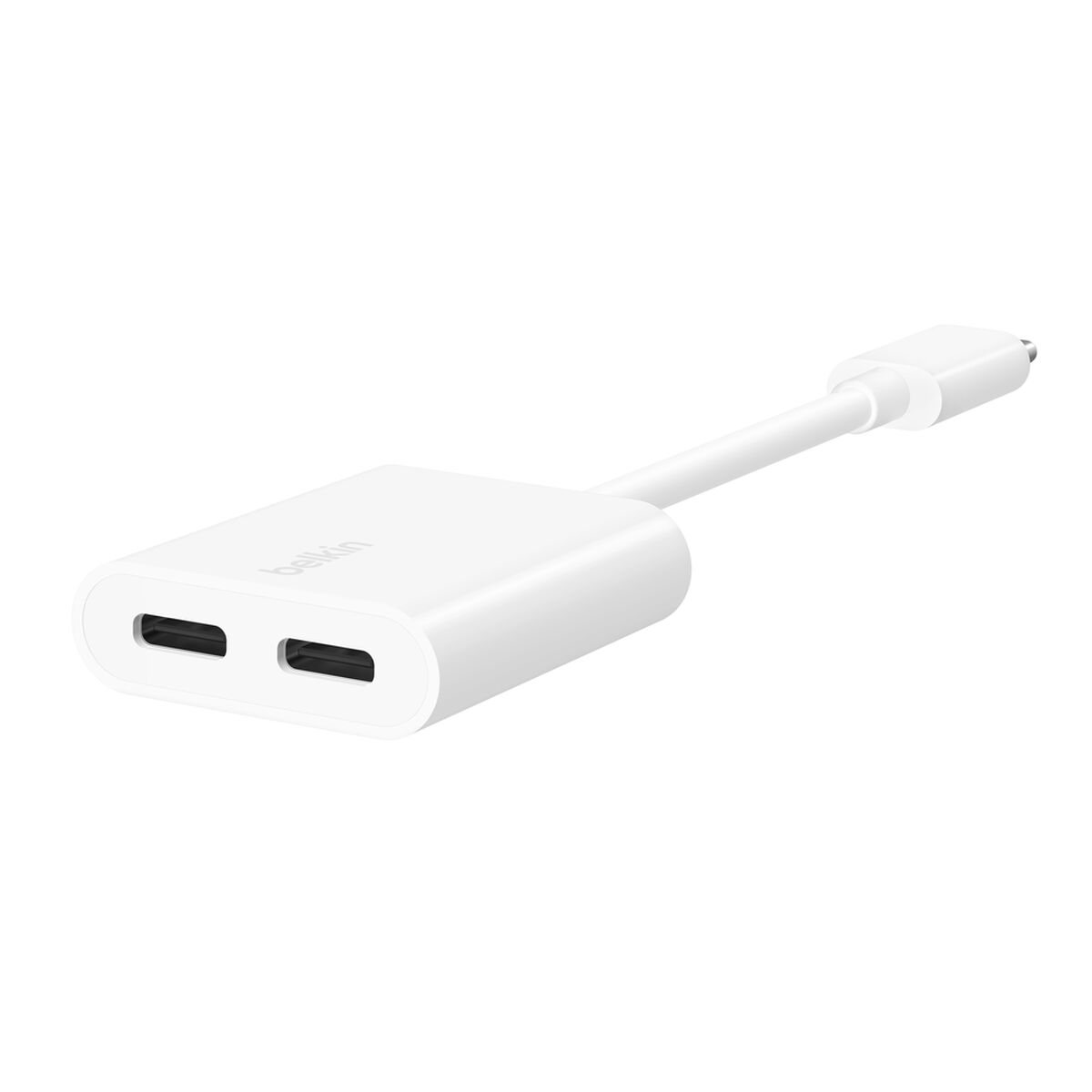 Belkin CONNECT USB-C Audio + USB-C Charge Adapter, 60W PD Fast Charging, White