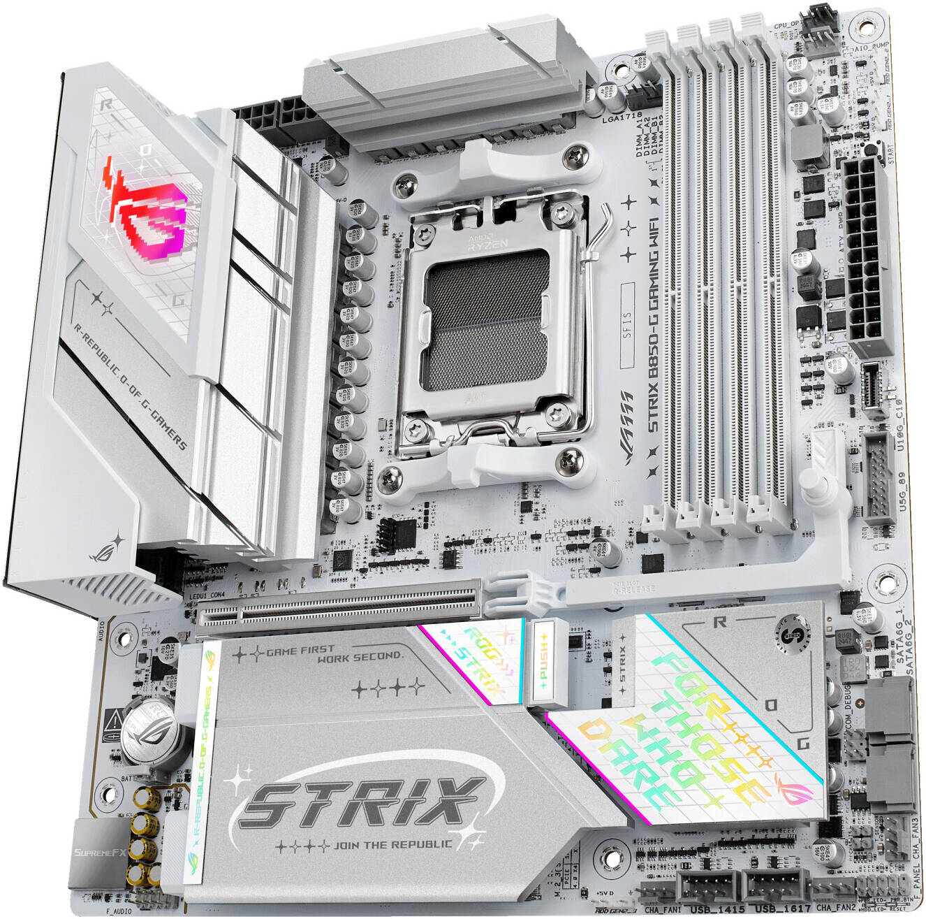 ASUS ROG STRIX B850-G GAMING WIFI AM5 Micro-ATX Motherboard, AMD B850 Chipset - لوحه الام