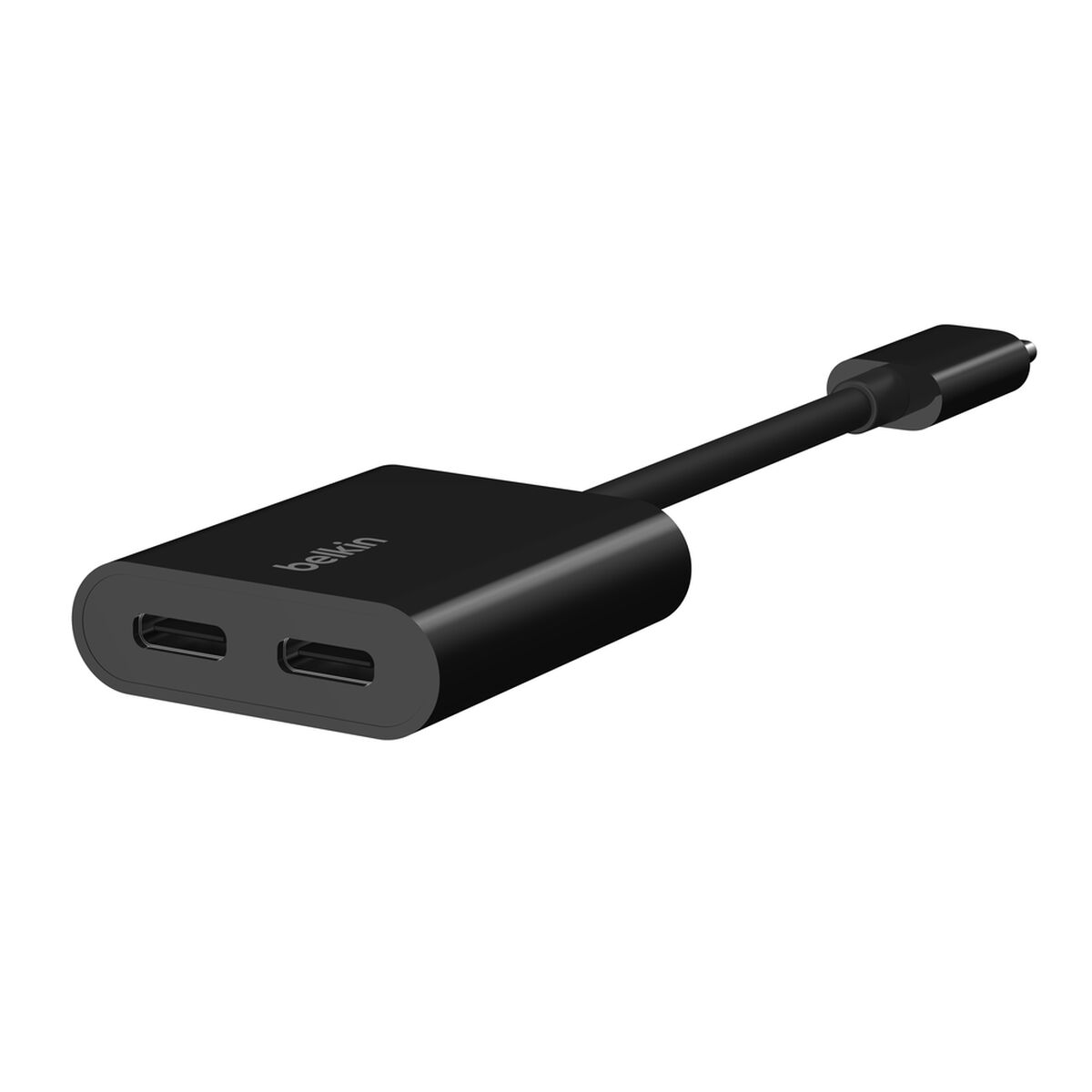 Belkin RockStar USB-C Audio + USB-C Charge Adapter, 60W PD Fast Charging, Black