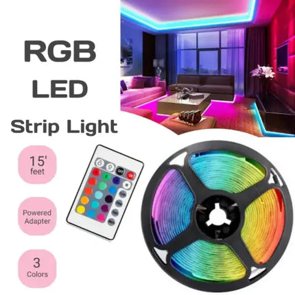 شريط إضاءة LED RGB مع جهاز تحكم عن بعد "LD003" - إضاءة RGB