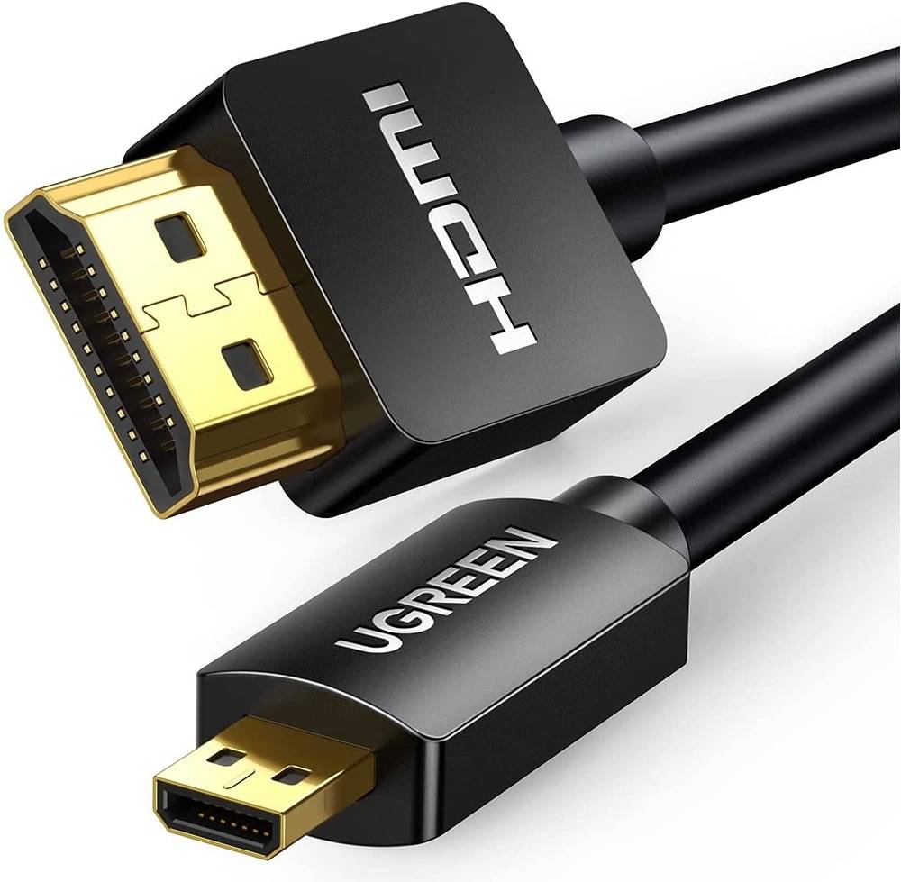 UGREEN Micro HDMI to HDMI Cable  2m (Black)-كيبل اتش دي أم أي