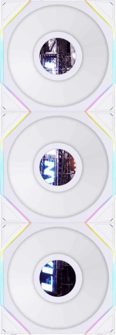 Lian Li UNI FAN TL WL-LCD Wireless 120mm – White (Single Pack) - مروحة
