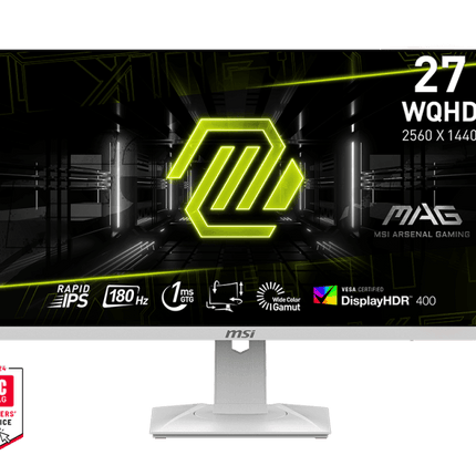 MSI MAG 274QRFW QD E2 27"WQHD 180Hz 2K IPS 1ms RGB White Monitor -شاشه قيمنق بيضاء