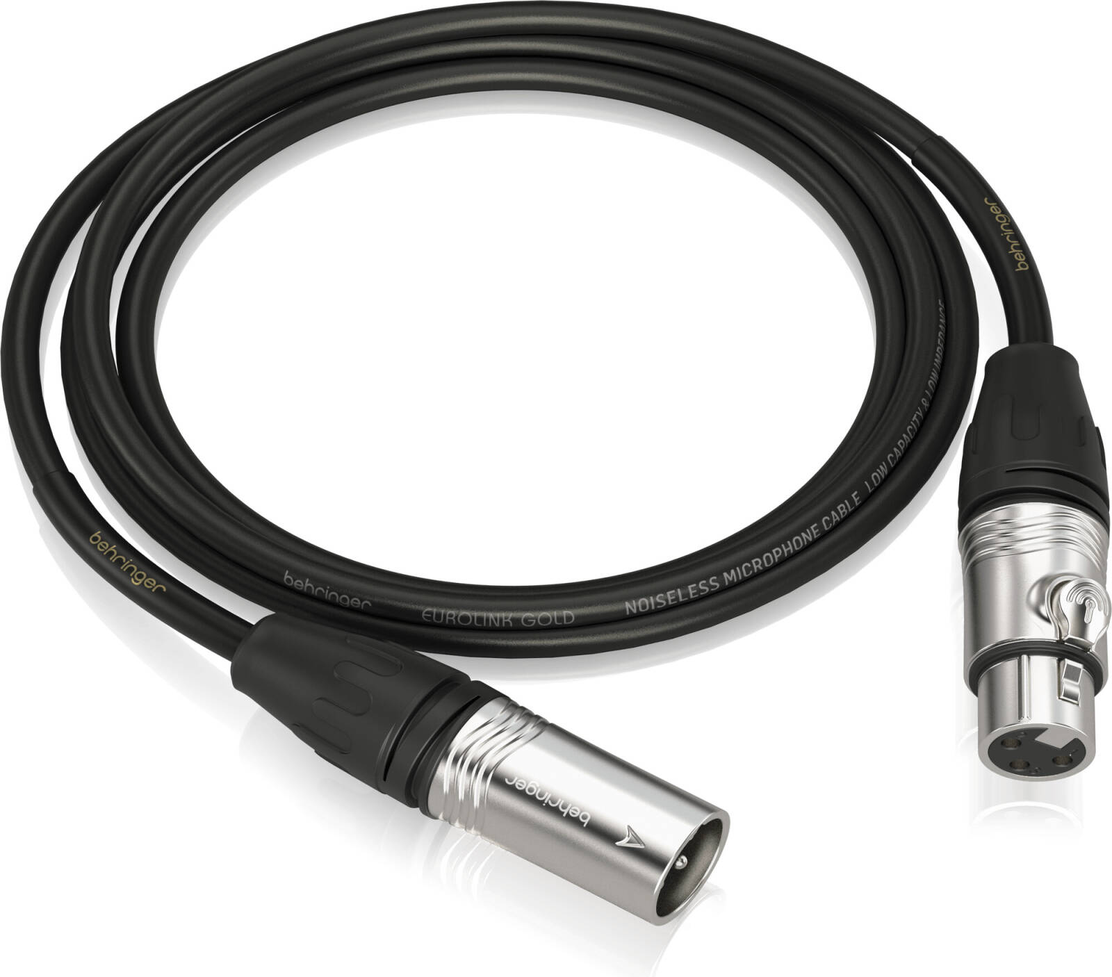Behringer GMC150 Microphone Cable, Gold Plated XLR Connectors, 1.5m 5ft Length, Balanced Audio, Durable Heavy Duty Jacket, Low Noise, Professional Stage Studio Recording | GMC150 - كيبل صوت