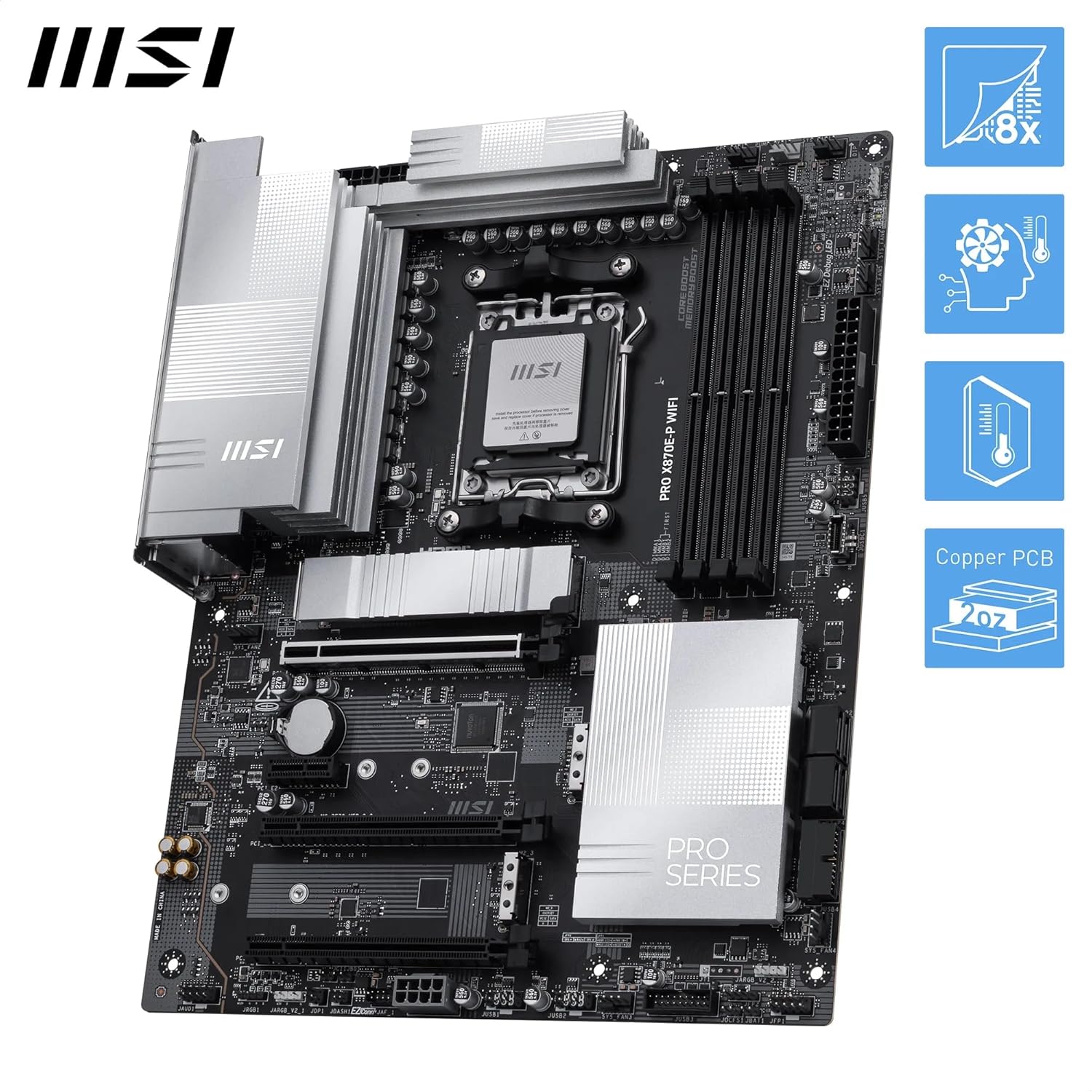 MSI PRO X870E-P WIFI AM5 DDR5 ATX Motherboard-لوحة الأم