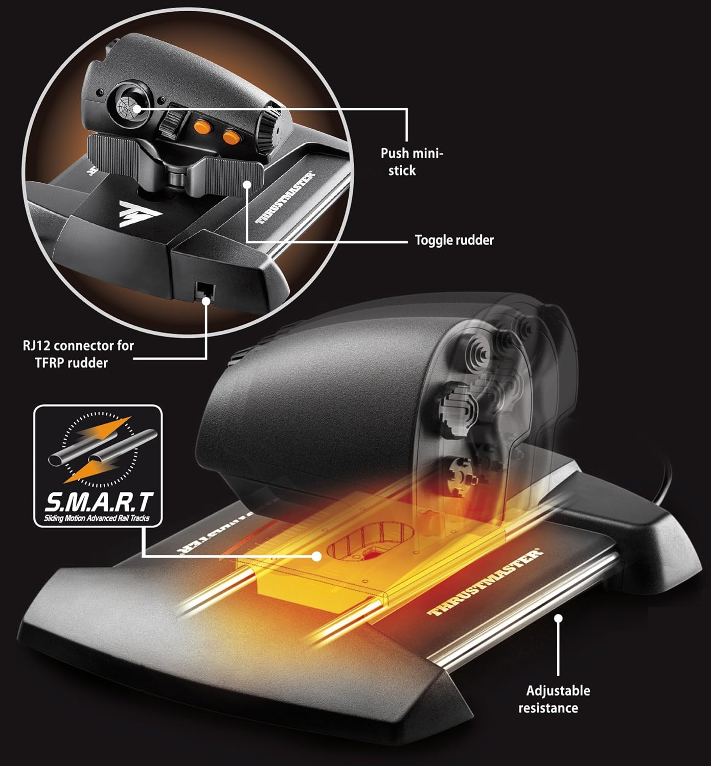 Thrustmaster T16000M FCS HOTAS Joystick for PC - عصا تحكم