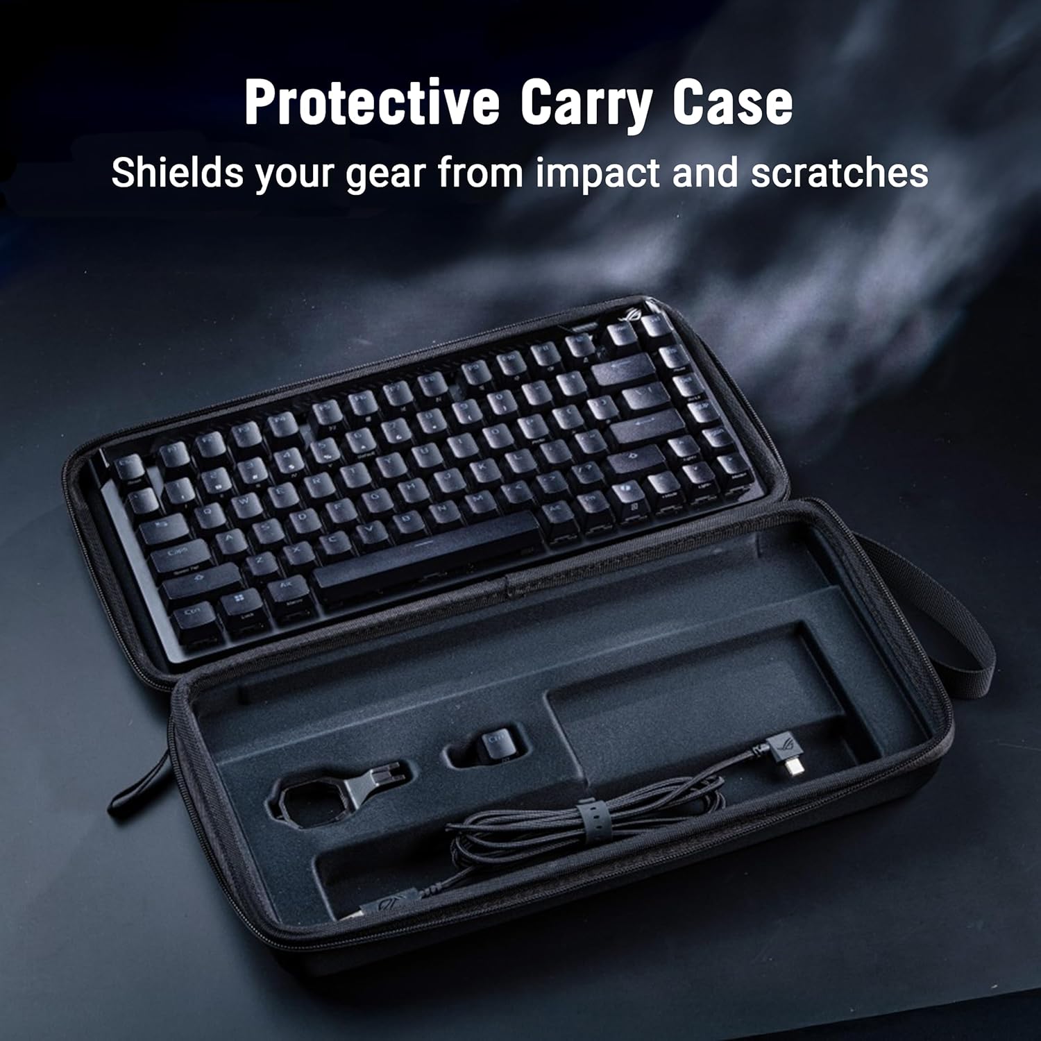 ROG Falchion Ace 75 HE Gaming Keyboard, Magnetic Switch, Hot-Swappable, English-Arabic Layout Black - كيبورد اسوس مغناطيسي