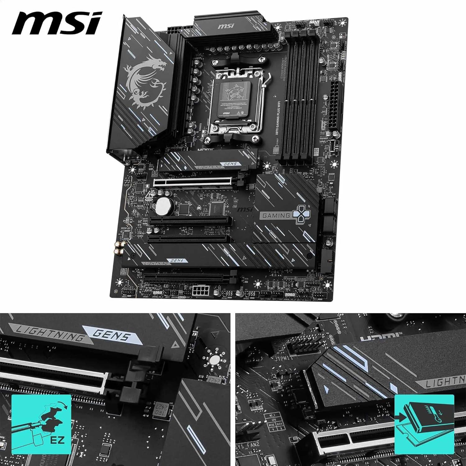 MSI X870 GAMING PLUS WIFI7 DDR5 AM5 AMD ATX Gaming Motherboard - اللوحة الام