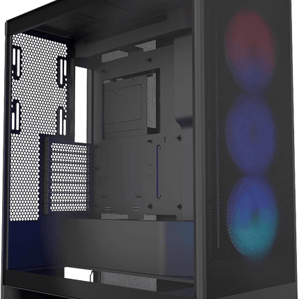 NZXT H7 Flow RGB Mid Tower ATX Airflow Black Case - كيس أسود مع أر جي بي