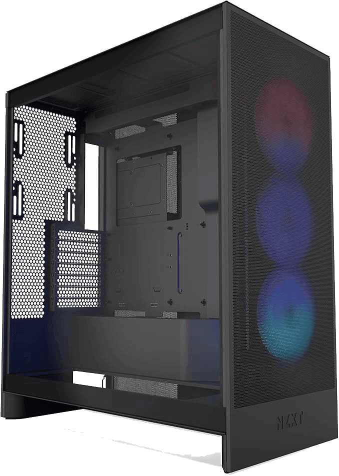 NZXT H7 Flow RGB Mid Tower ATX Airflow Black Case - كيس أسود مع أر جي بي NZXT H7 Flow RGB Mid Tower ATX Airflow Black Case - كيس أسود مع أر جي بي