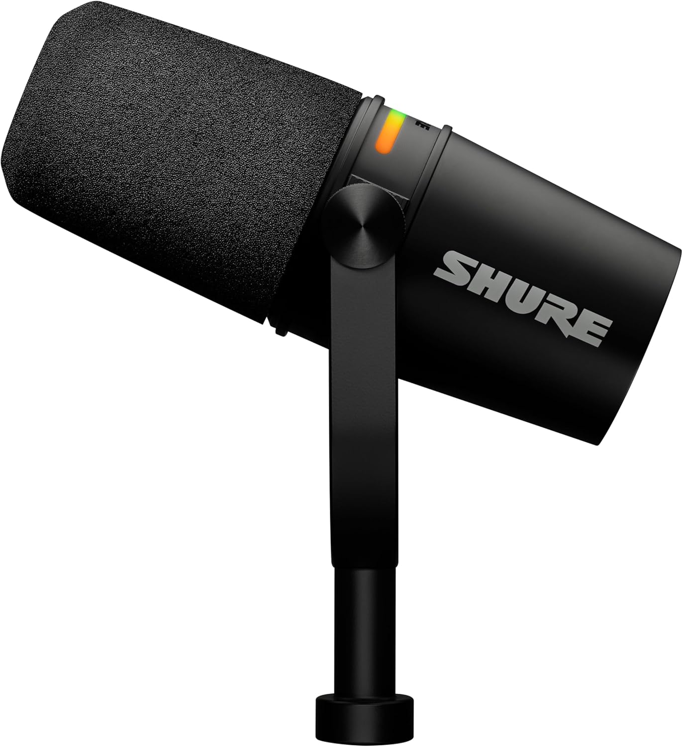 Shure MV7+ Podcast Dynamic Microphone. OBS Certified, Enhanced Audio, LED Touch Panel, USB-C & XLR Outputs, Auto Level Mode, Digital Pop Filter, Reverb Effects, Podcasting, Streaming, Recording -Black - مايك أحترافي