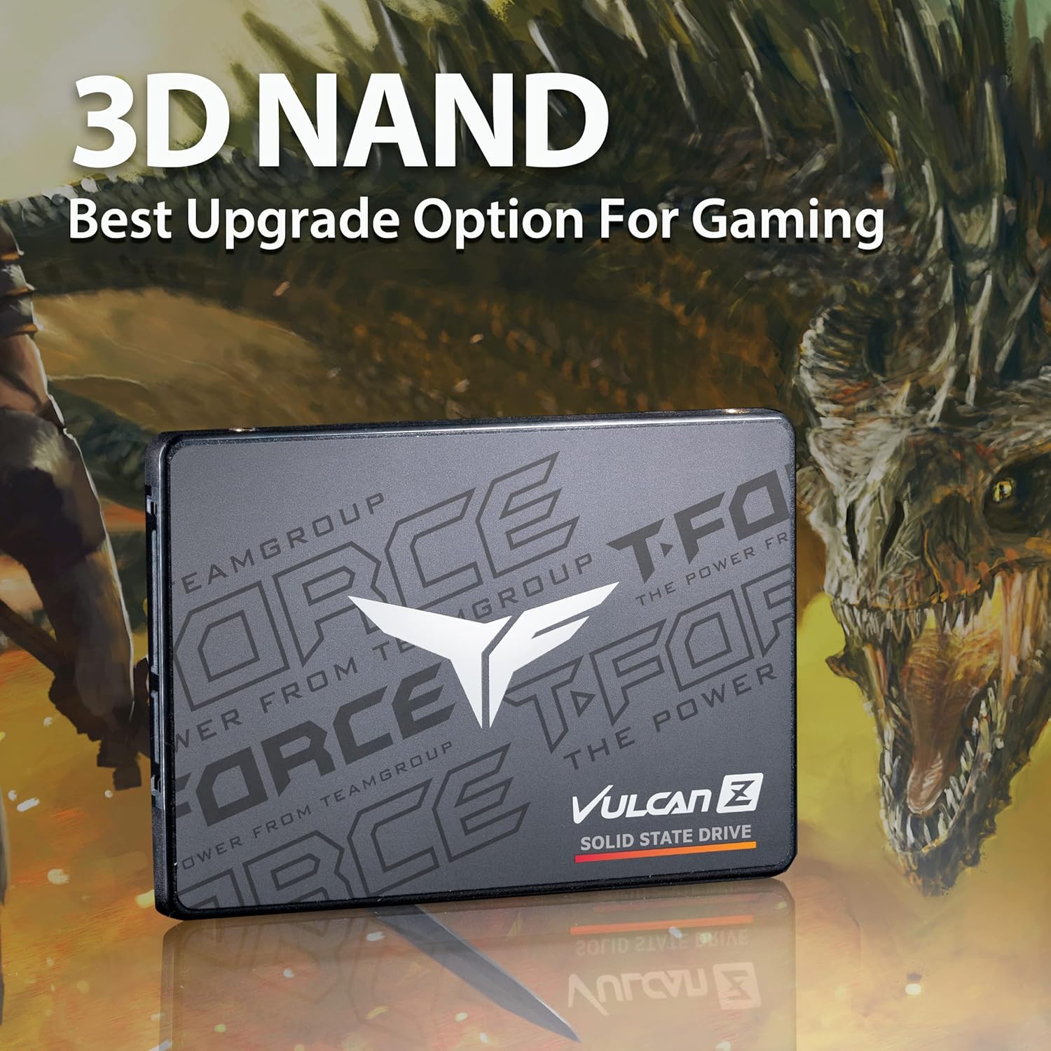 TEAMGROUP T-Force Vulcan Z 1TB SSD SATA, Internal Solid State Drive SSD 550/500 MB/s - مساحة تخزين