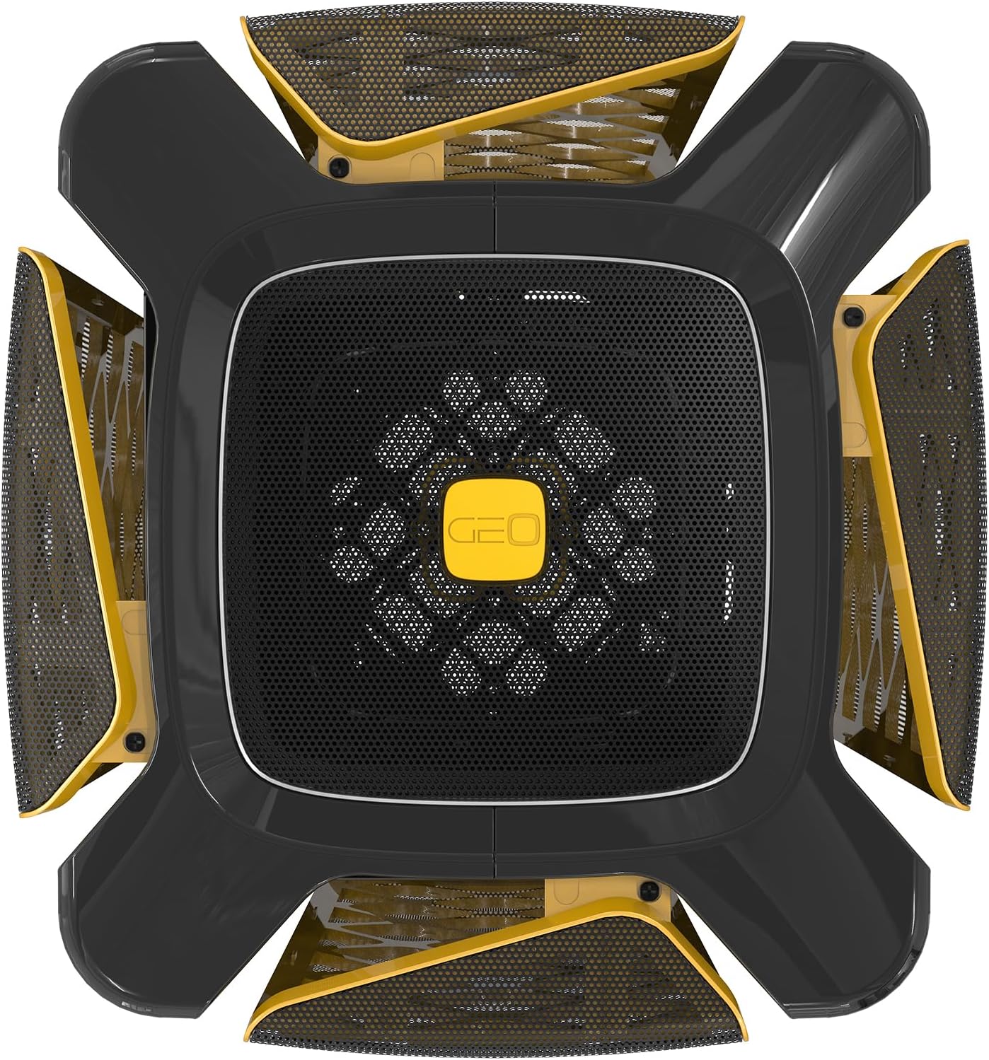 Geometric Future M2 The ARK Mesh Black, High Airflow Open Frame, mATX/Mini ITX Gaming Case, Crystal Coating, Support 350mm GPU, ATX PSU, Type C Hub, 360 Radiator - كيس صغير