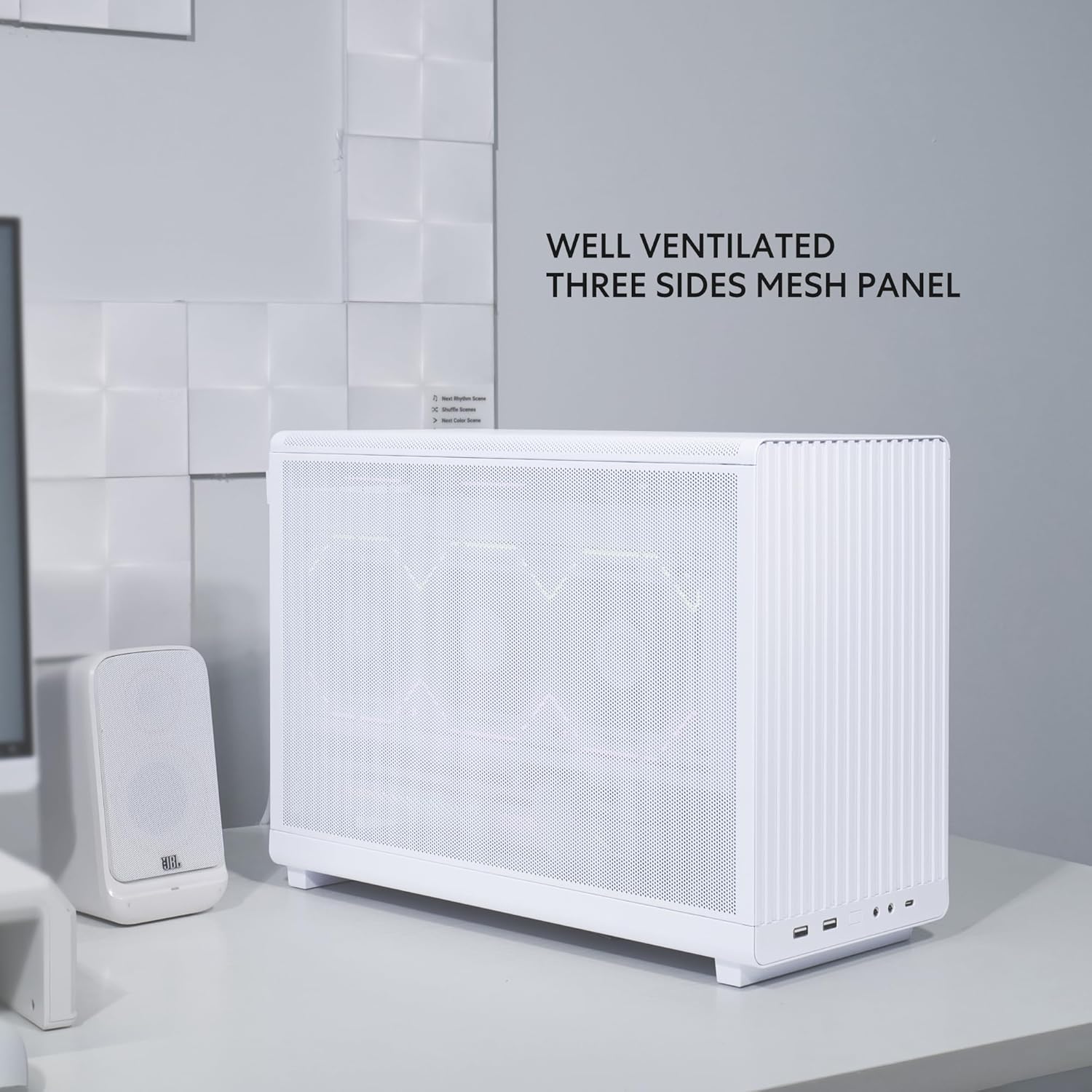 Lian Li A3-mATX Case, No Fans Included, Supports 360mm Radiator & 10x 120mm Fan Support, ATX/SFX/SFX-L, Black - كيس اسود