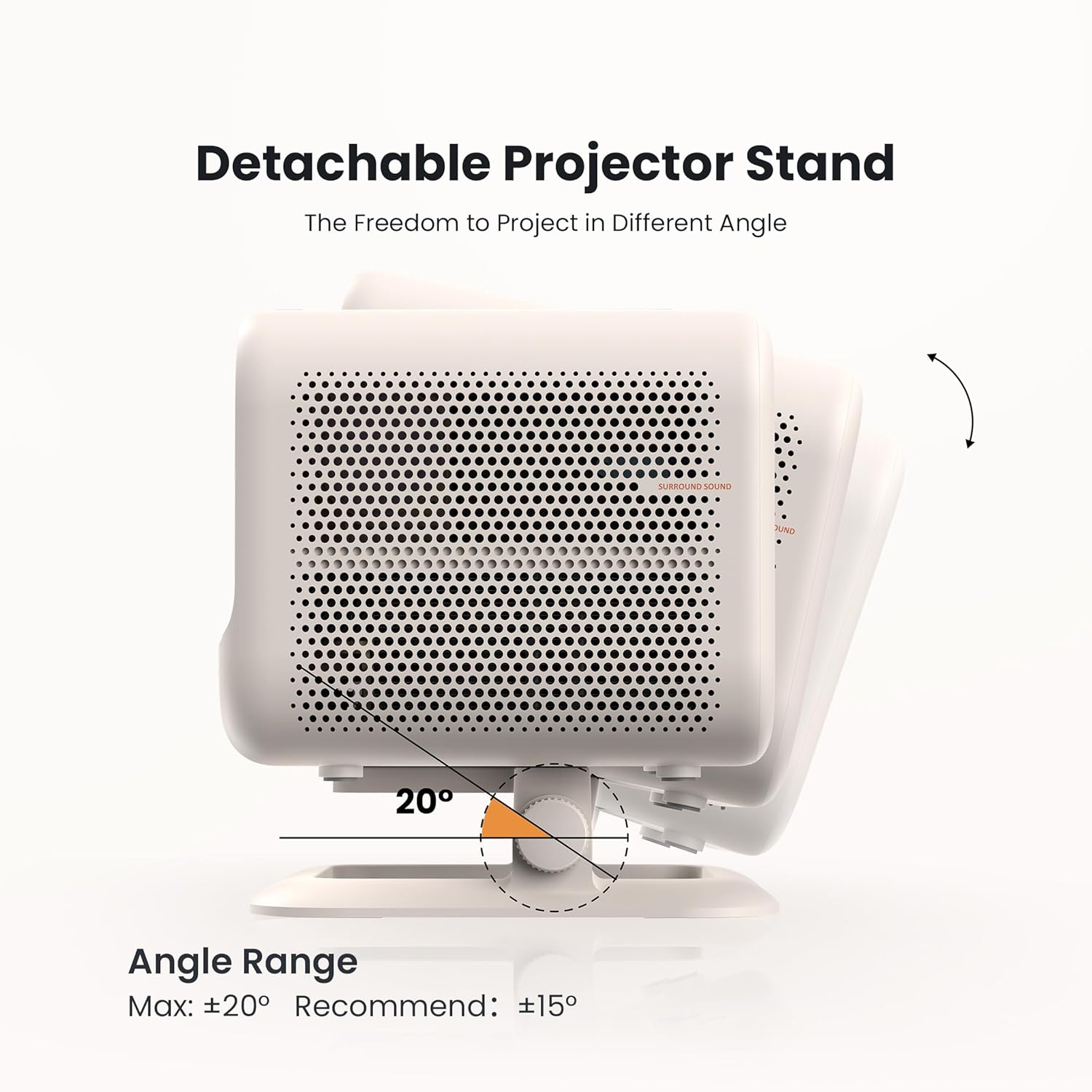 Yaber L2 Plus 1080P Portable Projector, WiFi, Bluetooth, Android System - جهاز عرض