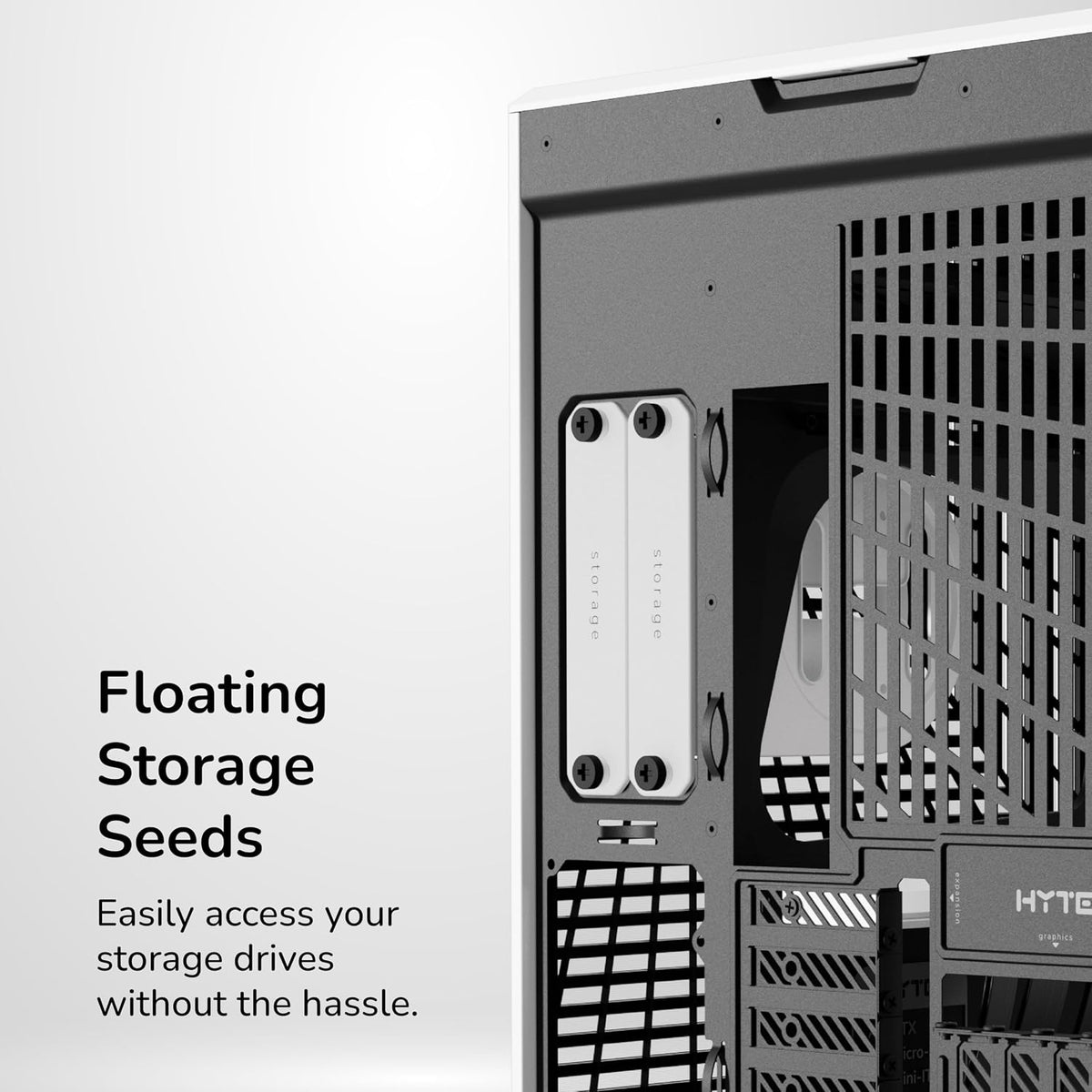 Hyte Y70 Touch Infinite Dual Chamber Mid-Tower ATX Case – Panda White/Black, 14.5