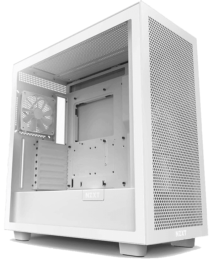 NZXT H7 Flow Mid Tower ATX Airflow White Case - كيس أبيض NZXT H7 Flow Mid Tower ATX Airflow White Case - كيس أبيض