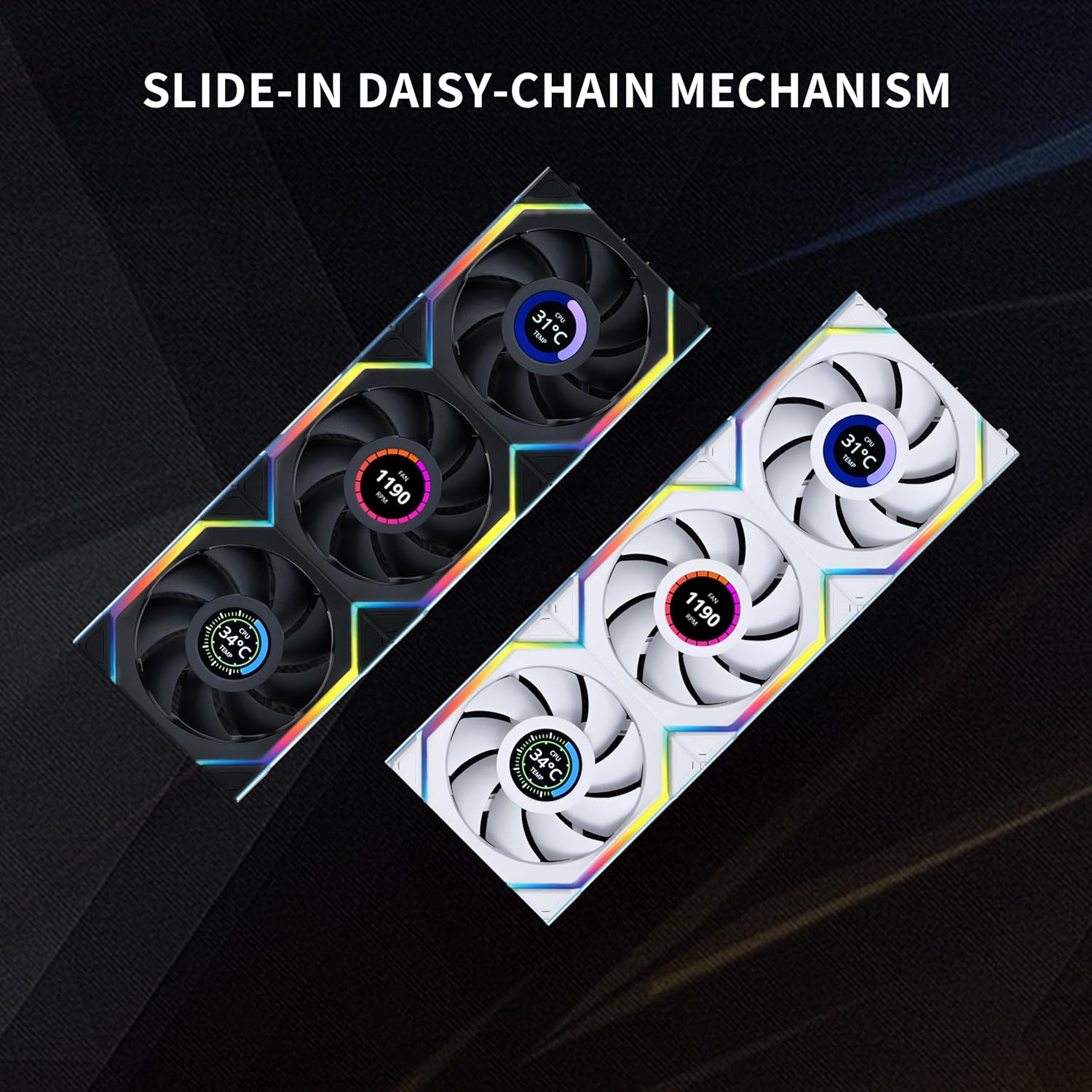 Lian Li UNI Fan SL - LCD Wireless 120 - Triple Pack - 1.6