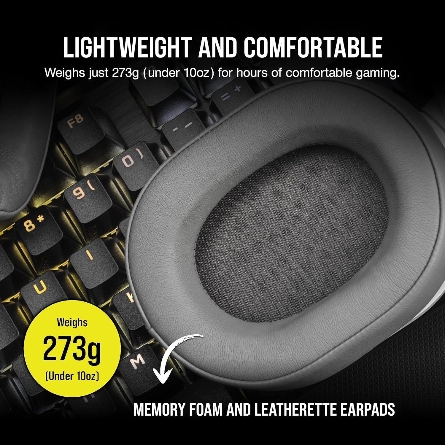 CORSAIR GAMING HEADSET HS55 SURROUND WIRED WHITE (EU)-سماعة رأس